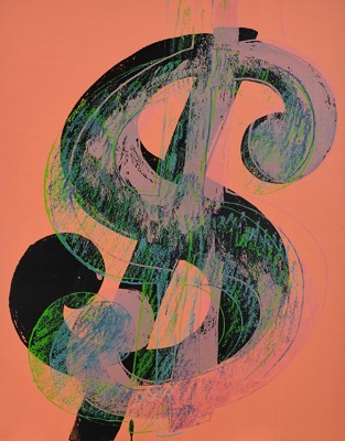 Le signe du Dollar, par Andy Warhol