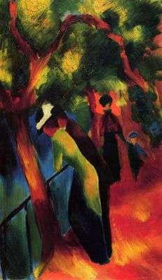 Allée ensoleillée, par Auguste Macke