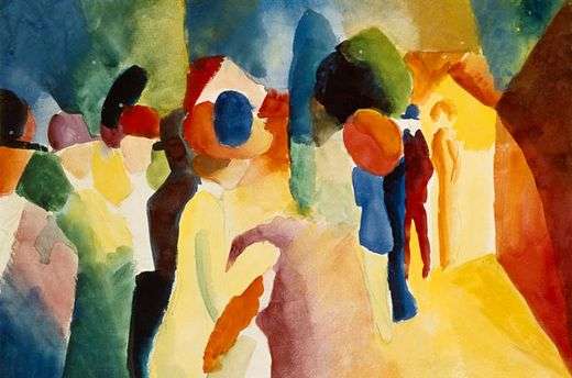 Femme à la veste jaune, par Auguste Macke