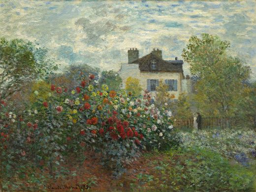 Les dahlias, par Claude Monet
