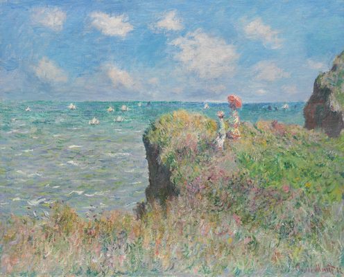 Promenade sur les falaises de Pourville, par Claude Monet