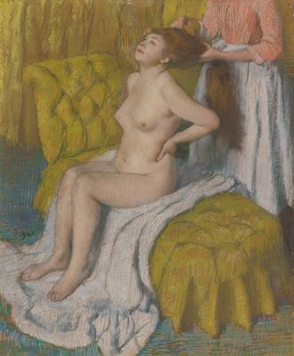Femme se faisant peigner, par Édgar Degas