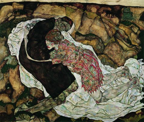 Mort et fille, par Egon Schiele