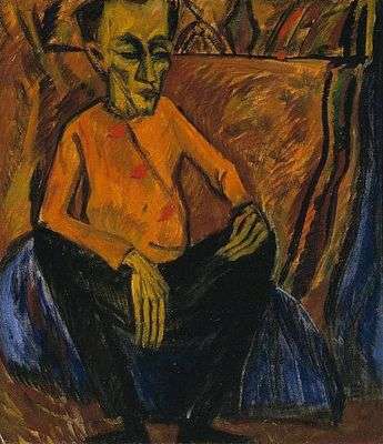Homme en marron, par Erich Heckel