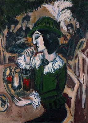 Dame verte au café, par Ernst Ludwig Kirchner
