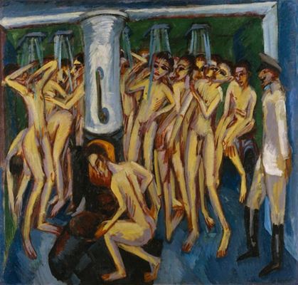 La douche des artilleurs, par Ernst Ludwig Kirchner