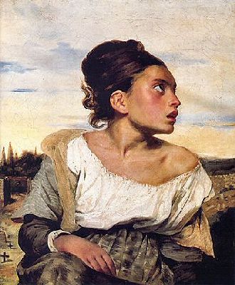 L'orpheline au cimetière, par Eugène Delacroix