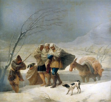 Tempête de neige, par Francisco Goya