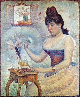 Jeune femme se poudrant, par Georges Seurat