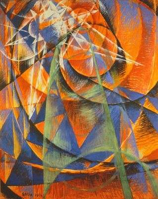 Mercure passant devant le soleil, par Giacomo Balla