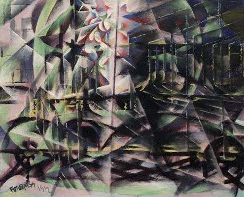 Vélocité d'une voiture, par Giacomo Balla