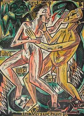 La tentation, par Hermann Max Pechstein