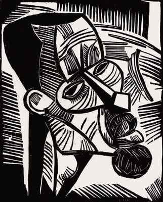 Portrait d'homme, par Karl Schmidt-Rottluff