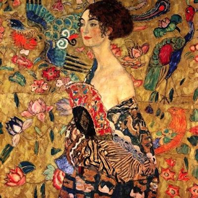 Femme à l'éventail, par Gustav Klimt