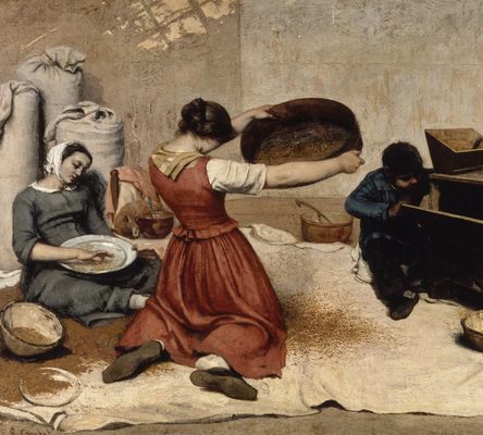 Les Cribleuses de blé, par Gustave Courbet