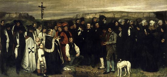 Un enterrement à Ornans, par Gustave Courbet
