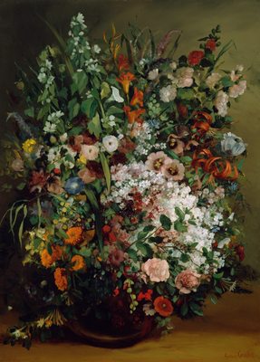Vase de fleurs, par Gustave Courbet