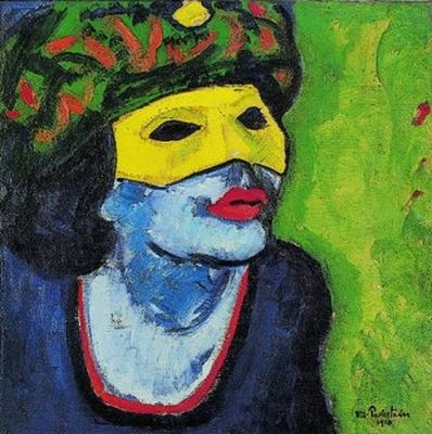 La femme masquée, par Hermann Max Pechstein