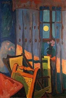 Lune dans une chambre, par Schmidt-Rottluff