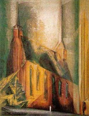 Église éclairée, par Lyonel Feininger