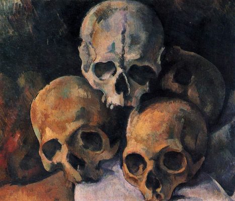 Pyramides de crânes, par Paul Cézanne