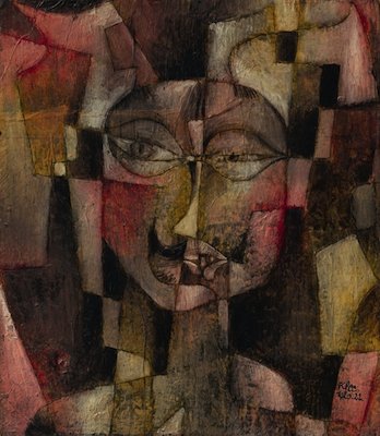 Tête avec moustache allemande, par Paul Klee