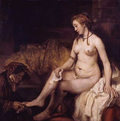 Bethsabée au bain tenant la lettre de David, par Rembrandt van Rijn