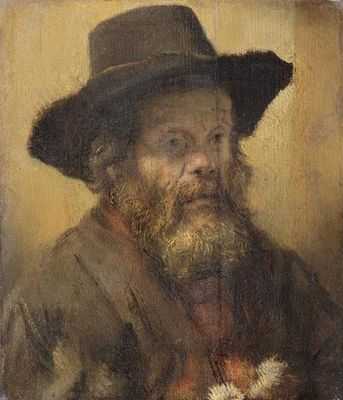 Vieillard barbu, par Rembrandt van Rijn