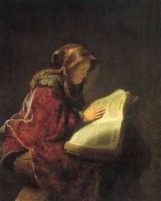 Vieille femme en train de lire, par Rembrandt van Rijn