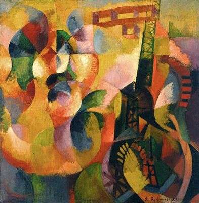 Avions, Tour Eiffel, et soleil, par Robert Delaunay
