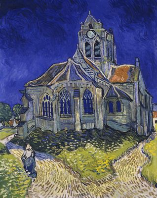 Église d'Auvers-sur-oise, par Vincent Van Gogh