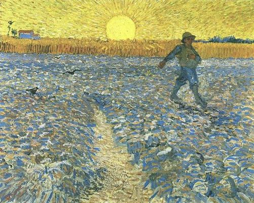 Semeur au coucher du soleil, par Vincent Van Gogh