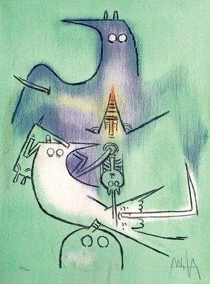Arbre de plumes, par Wilfredo Lam