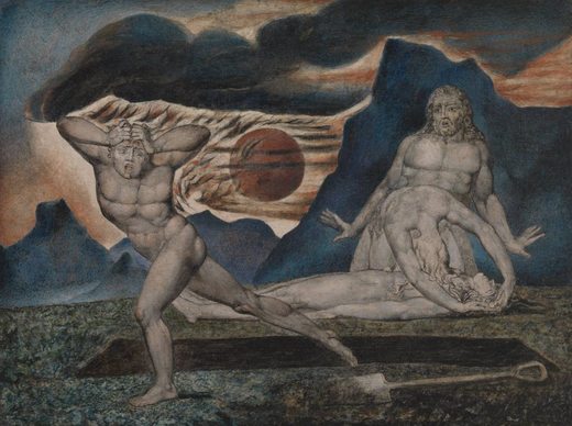 Le corps d'Abel trouvé par Adam et Ève, par William Blake
