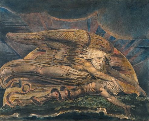 La création d'Adam, par William Blake