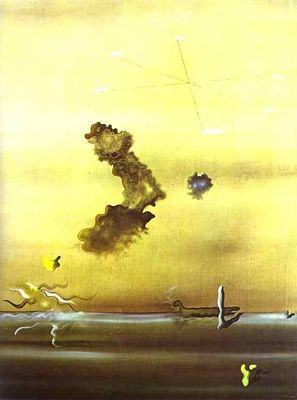 À l'extérieur, par Yves Tanguy