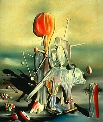Par les oiseaux, par feu, et non par verre, par Yves Tanguy