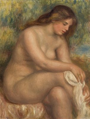 Femme s'essuyant après le bain, par Auguste Renoir