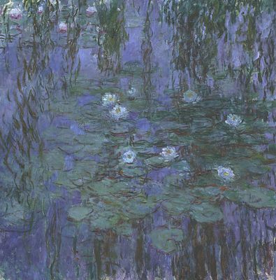 Les nénuphares bleus, par Claude Monet