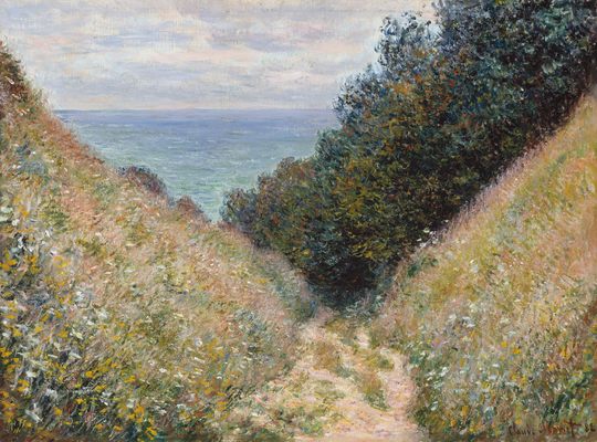 Route à La Cavée, Pourville, par Claude Monet