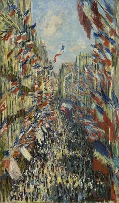 Rue Montorgueil en fête, par Claude Monet