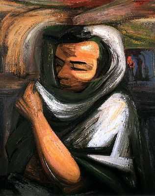 Femme avec mantille, par David Alfaro Siqueiros