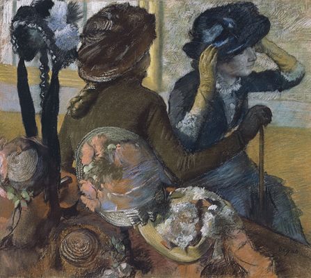 Chez la modiste, par Édgar Degas