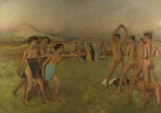 Jeunes Spartiates s'exerçant, par Édgar Degas