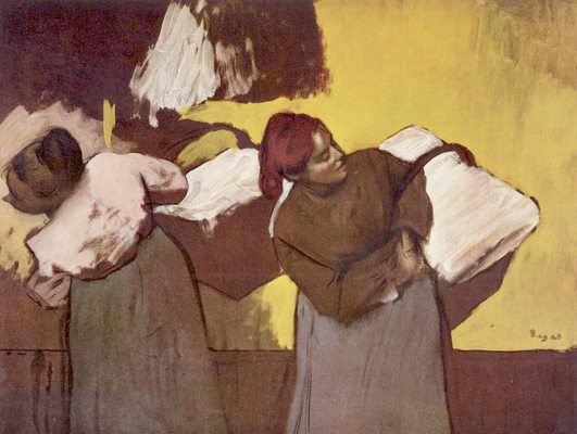 Les blanchisseuses, par Édgar Degas