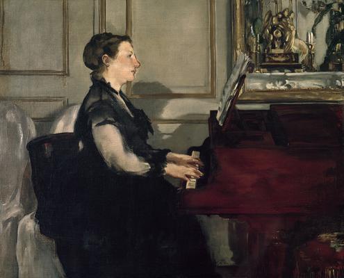 Madame Manet au piano, par Édouard Manet