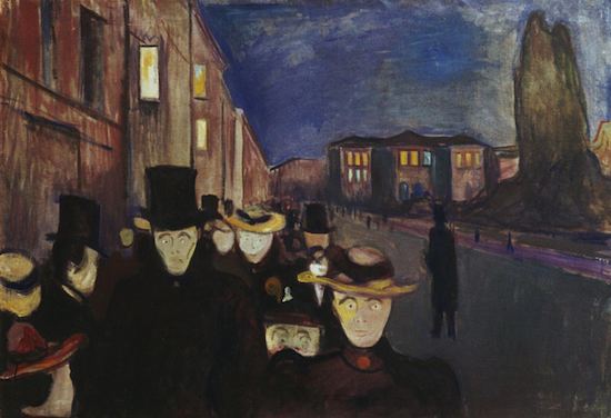 Soirée sur l’avenue Karl Johan, par Edvard Munch