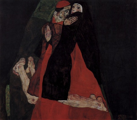Cardinal et religieuse, par Egon Schiele