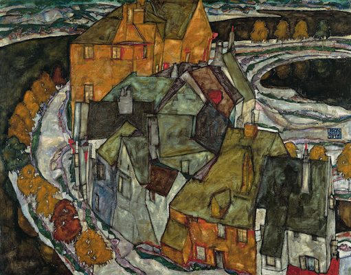 Croissant de maisons, par Egon Schiele