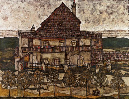 Maison avec toit de bardeaux, par Egon Schiele